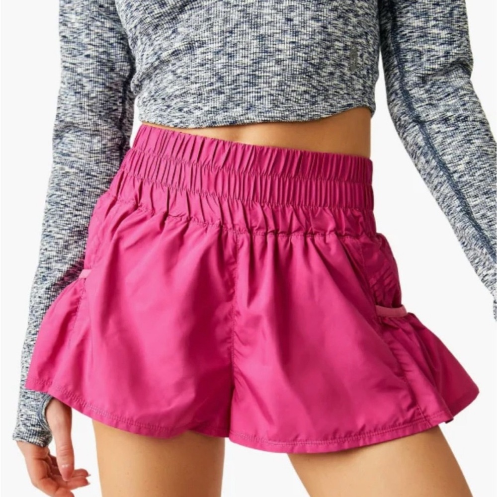 FP Movement Get Your Flirt On Shorts in Fuschia/Dark Pink!
